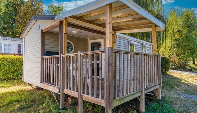 Mobile home with terrace