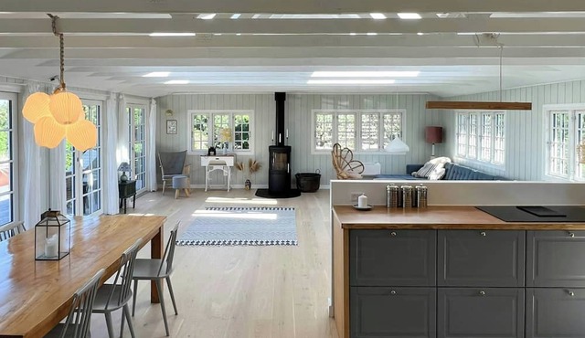 Panorama view and sunsets over Storebælt