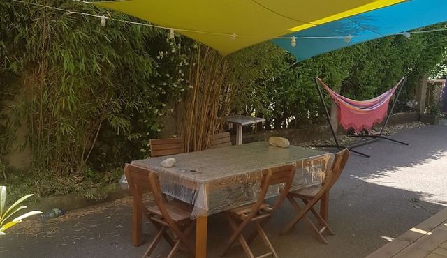 Town house with terrace and garden