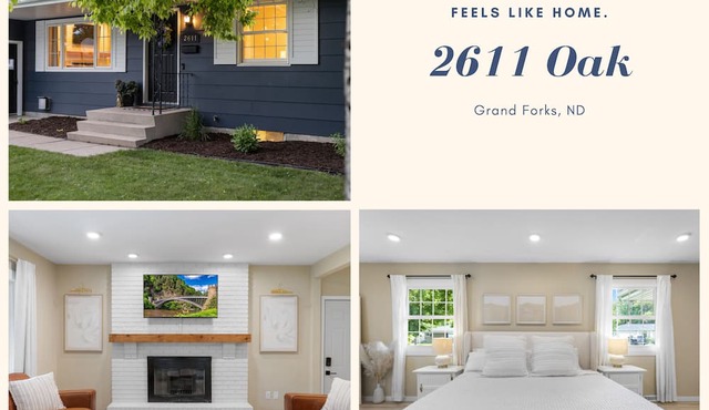 Oak Street Haven: Remodeled 3BR Near Grand Forks' Best Spots