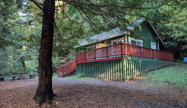 Perfect home base for all things "Redwoods"! Space to park boat. Dog friendly.