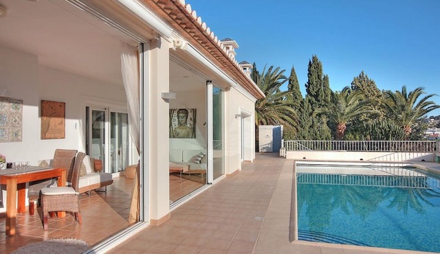 Modern house with beautiful heated swimming pool