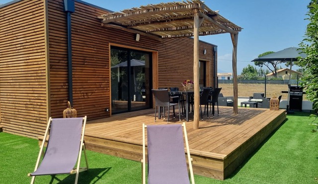 Casa Juliette Wooden house near the village and 5 min from the beach