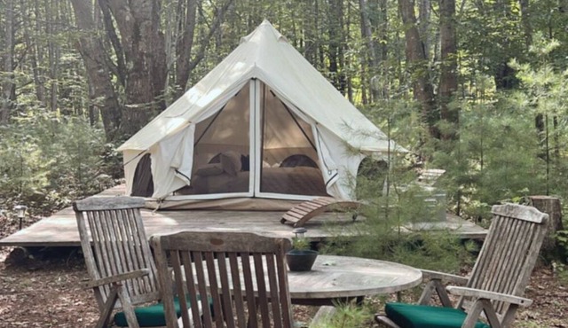 Cozy Canvas Bell Tent at the Freeport Farmhouse