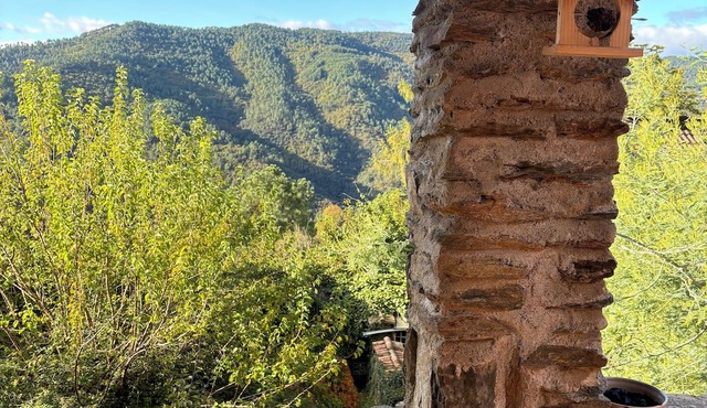 Charming stone house with breathtaking views of the Ardèche countryside.