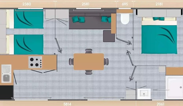 Mobil Home LOUISIANE - 2 bedrooms 4 persons