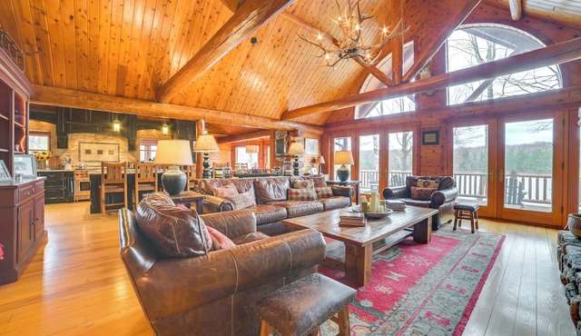 Deck + Beach Access: Lakefront Cabin in Levering!