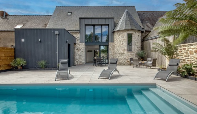Le Logis de la Pierre Bleue - Maison climatisée avec piscine